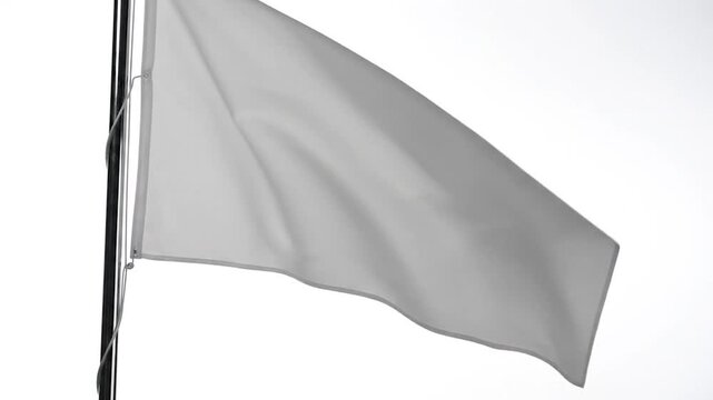 White Flag Signal, surrender or peace concept