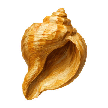 PNG Realistic conch shell illustration.
