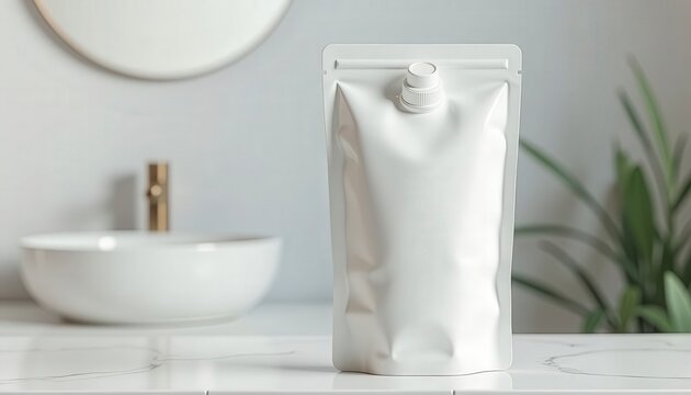 Empaque blanco en el ba&ntilde;o