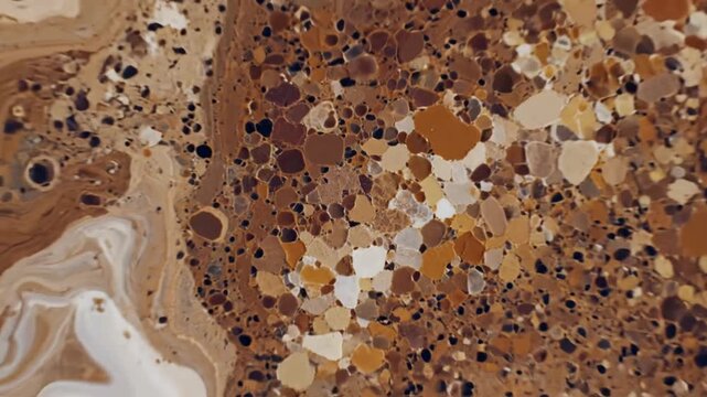 Brown natural stone aggregate texture abstract background pattern