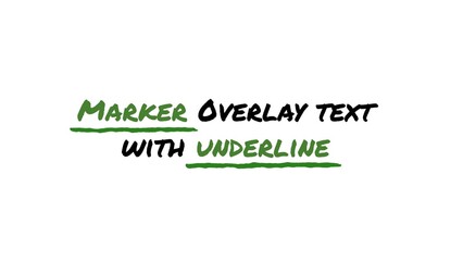 Marker Overlay with Underline