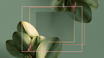 Minimal poster layout background with subtle framing lines, modern editorial composition design asset