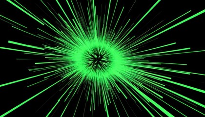Fototapeta premium Neon green burst lines