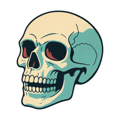 Obraz premium PNG Vintage skull illustration design