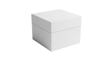 Fototapeta premium White Gift Box Isolated Black Background