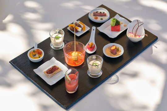 Gourmet canap&eacute;s assortment for an elegant catering event