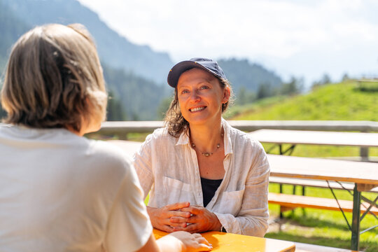 Enjoying family time outdoors in a scenic mountain landscape