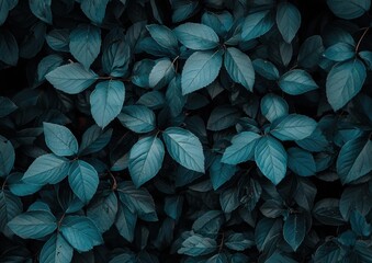 Fototapeta premium Close-up of lush green leaves. Leaves are overlapping, with varying shades of green. Well-lit and in focus, filling the frame. AI.