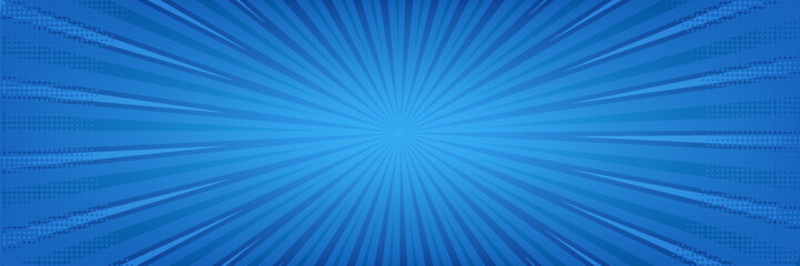 Vintage pop art blue background. Banner vector illustration © Muzamil