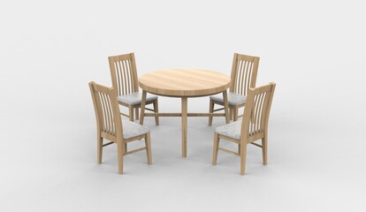 Fototapeta premium wooden dining table