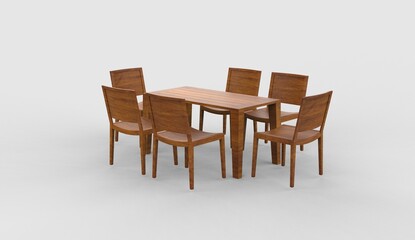 Fototapeta premium wooden dining table