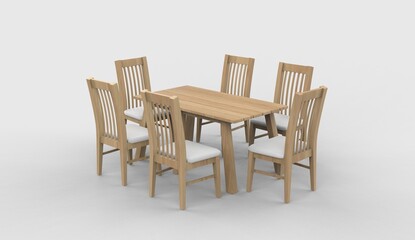 Fototapeta premium wooden dining table