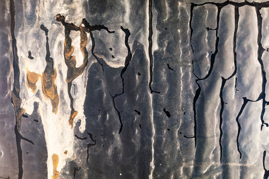Aerial view of saline textures in Toledo, Spain