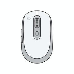 Modern Wireless Computer Mouse Illustration