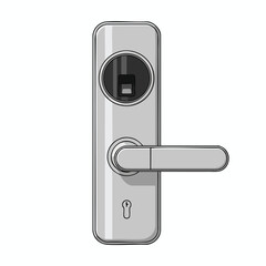 Smart Door Handle with Biometric Scanner