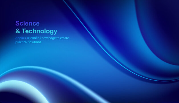 Shining blue flow. Vector illustration, contains transparencies, gradients and effects