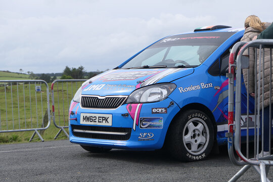 Rally cars and Spectators at The Danny Gormley Memorial Knockalla Hillclimb Donegal Ireland 09-06-2025