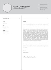 Obraz premium Minimalist Professional Cover Letter Template