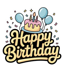 happy birthday card with cake