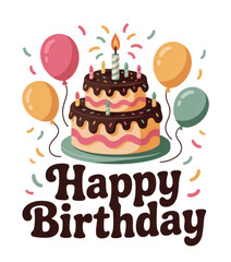 birthday card with cake