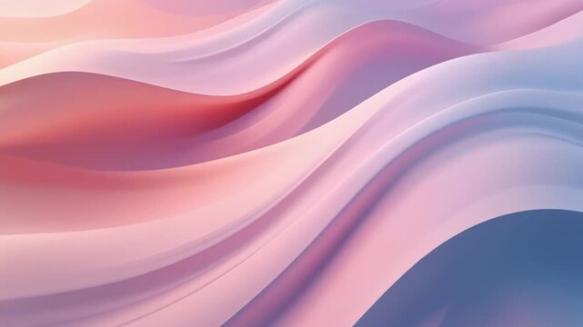 soft pastel gradient waves in constant fluid motion, ultra-minimal abstract aesthetic