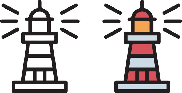 unique  lighthouse vector icon 