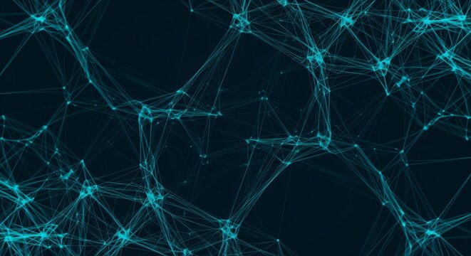 Abstract network connections illustrating the futuristic concept of data flow, interconnectivity, and advanced technology in a digital environment.