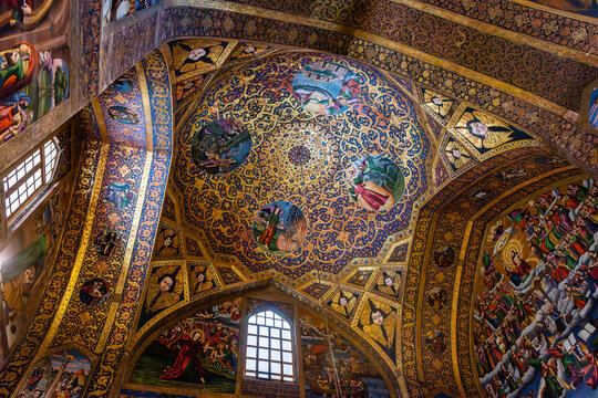 Interior of Armenian Vank Cathedral Isfahan, Iran