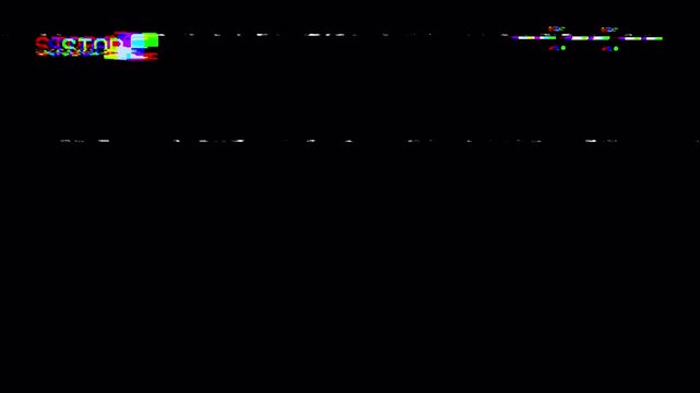 VHS Tape Stop Glitch Effect on Black Background 4K Video Loop 4k video animation seamless loop