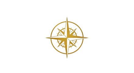 Shimmering Golden Intricate Compass Rose for Navigation and Travel Agencies. transparent. © Saeed