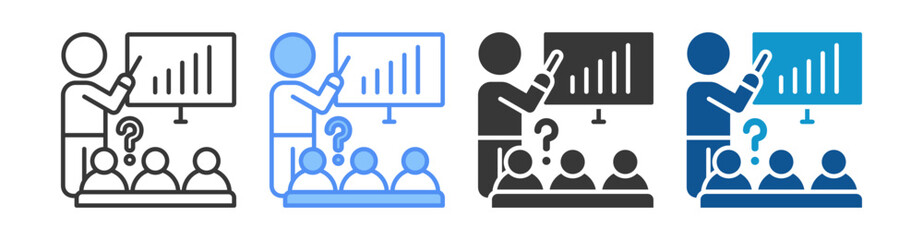 Training Session Icon Set Multiple Style Collection © Jackcuan