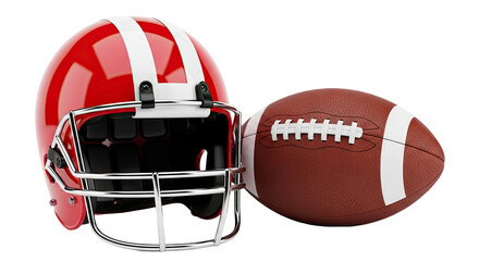 American Football Helmet and Ball