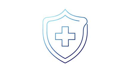 Obraz premium Medical Shield Protection Health Care Symbol.