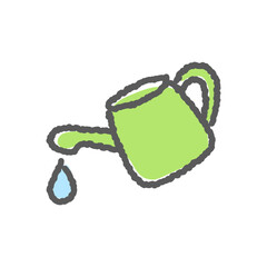 手描き風 じょうろアイコン｜Watering Can Gardening Illustration © Studio Trinity