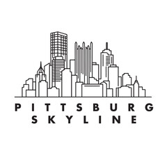 pittsburg city skyline icon