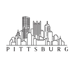 pittsburg city skyline icon