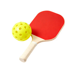 Pickleball Paddle and Ball PNG Clipart for Sports Design