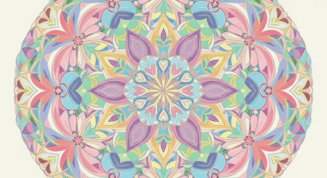 Vibrant Mandala Art with Floral Patterns.