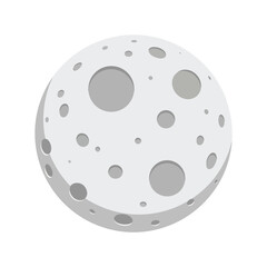 Fototapeta premium Close up of the Moon s Surface with Craters and Shadows
