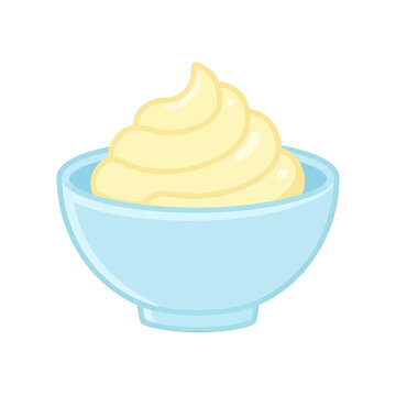 Soft Serve Ice Cream In Bowl Vector Icon