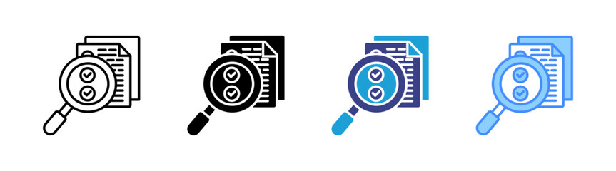 Evaluation icon set multiple style collection