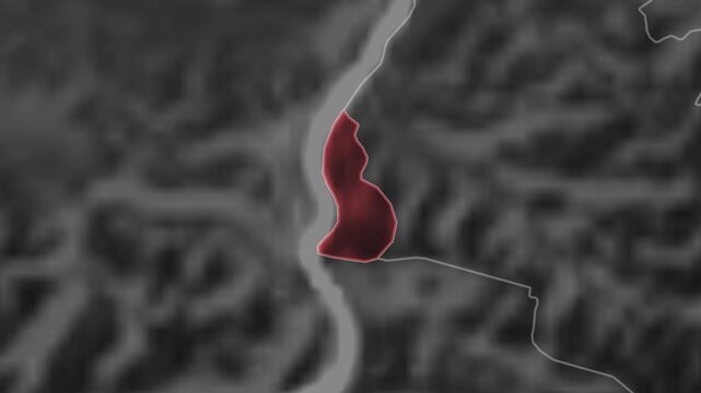 Zooming In on Liechtenstein on a Dark World Map