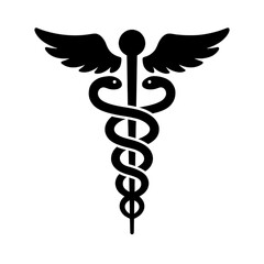 Caduceus Medical Symbol Vector Icon