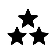 Obraz premium Three Stars Vector Icon