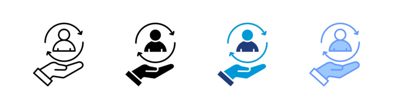 customer retention icon set multiple style collection