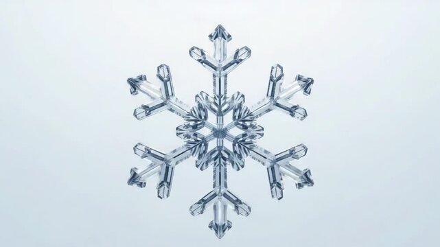 Detailed Snowflake Representing Ice and Snow Accumulation Concept
