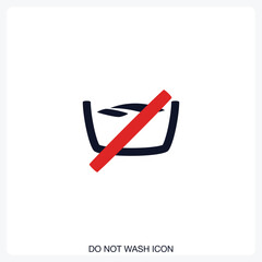 Do Not Wash Icon