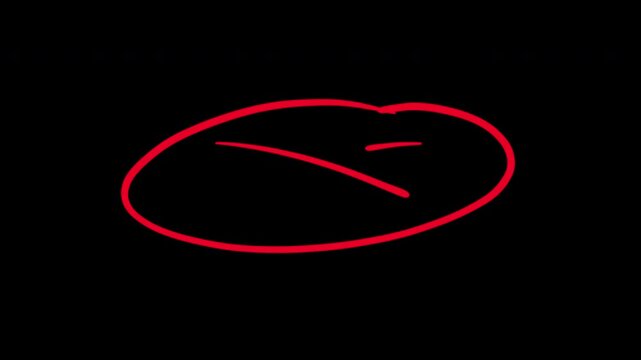 Red Cross mark  with circle animation, Wrong Symbol in Motion graphic