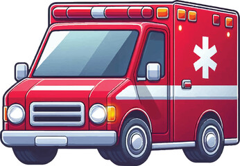 Red Ambulance Vector