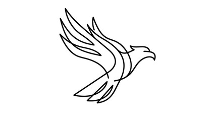 Fototapeta premium Minimalist Eagle Logo Design | Abstract Bird Emblem for Business